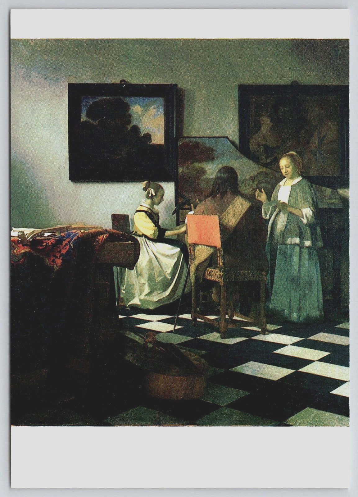 The Concert Painting by Johannes Vermeer ISGM Boston Art Vtg Postcard A9