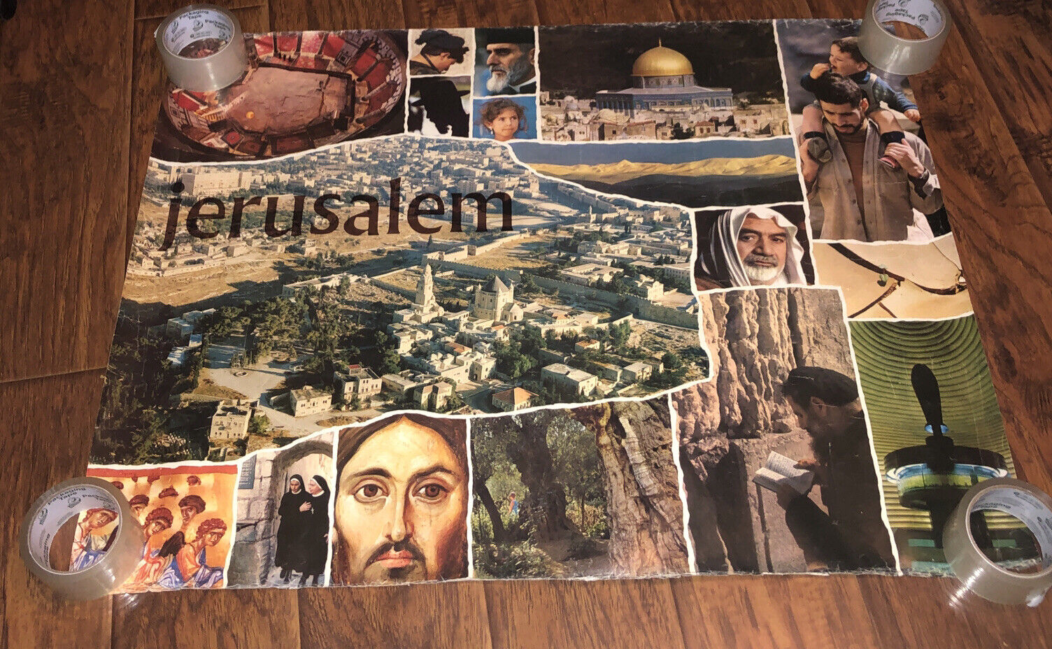 Jerusalem Vintage Promotional Travel Poster Rare