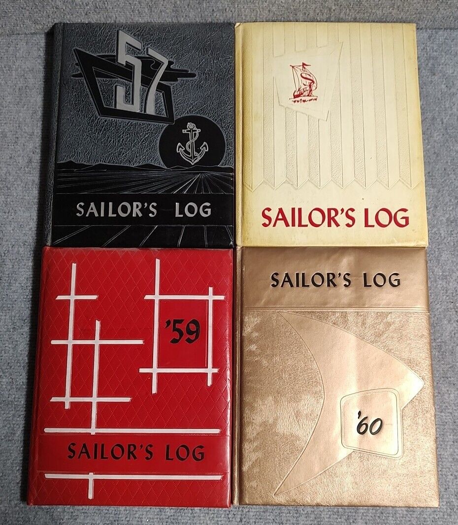 Lot (4) Vintage Sailor's Log Yearbooks Steamboat Springs High School Colorado 