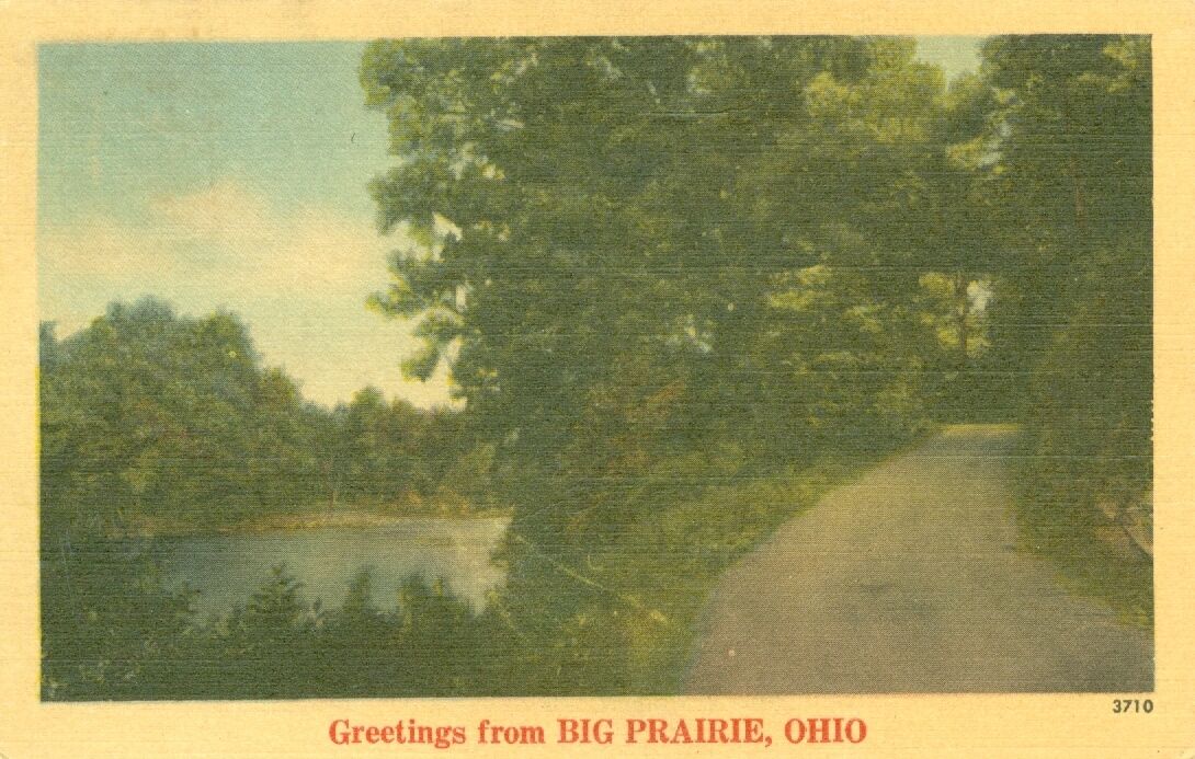 Big Prairie,OH. A Country Road Greeting from Big Prairie  1944
