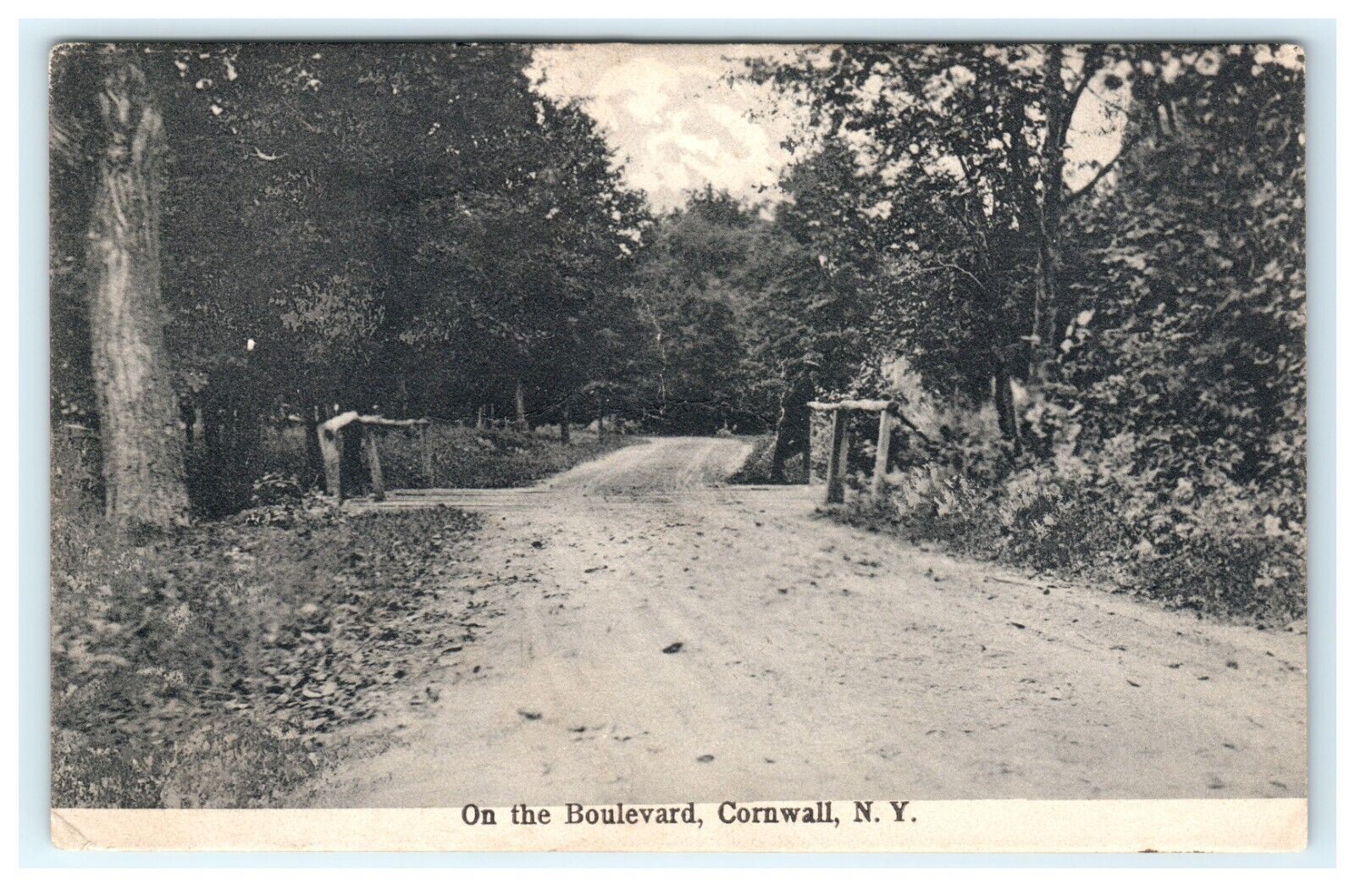 1912 On The Boulevard Dirt Road Cornwall NY New York Postcard Early View