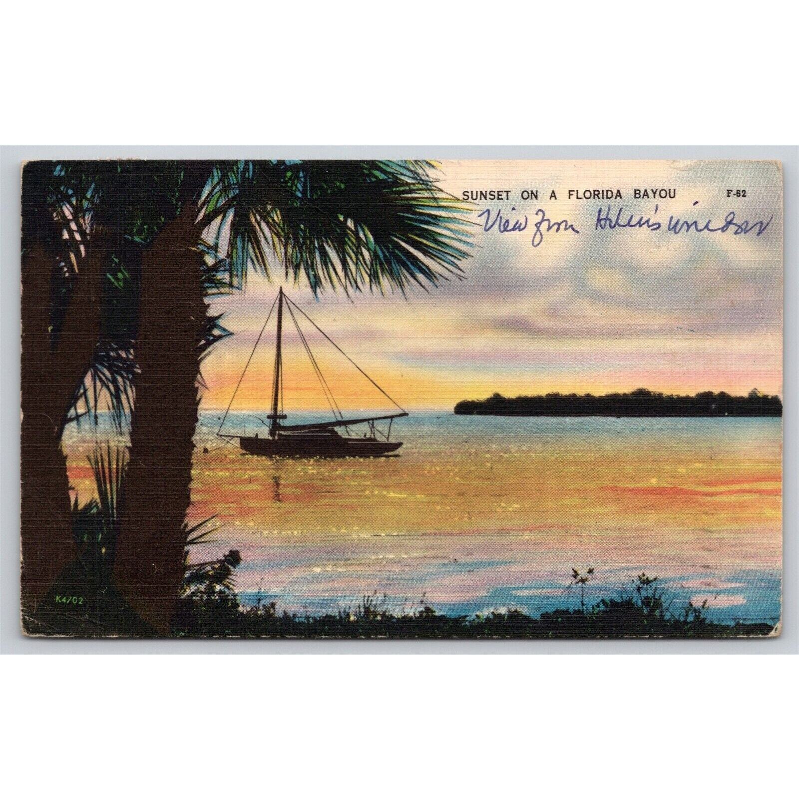 Postcard FL Sunset On A Florida Bayou
