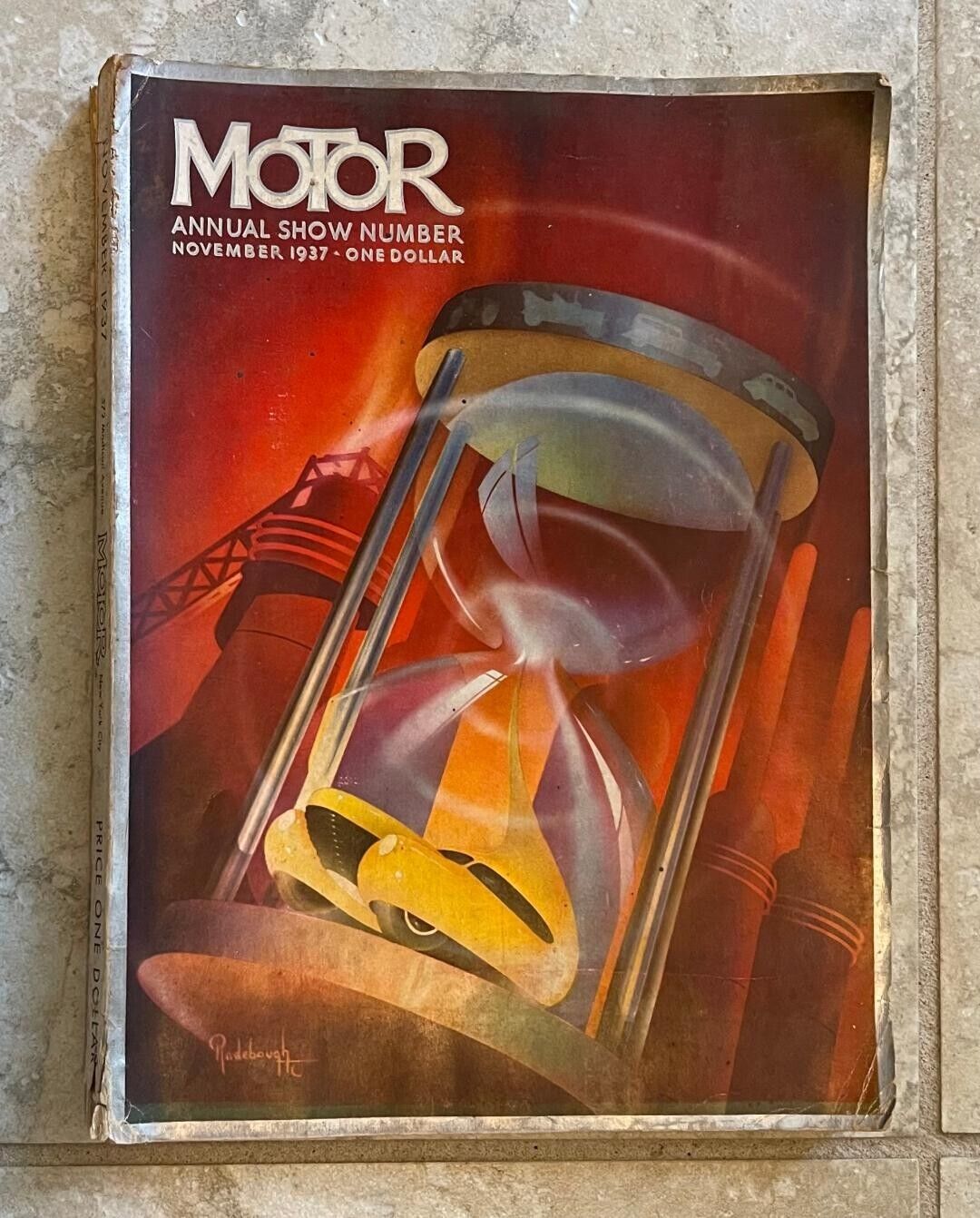 Motor Annual Show Number Automotive Autos Cars Magazine November 1937 Art Deco