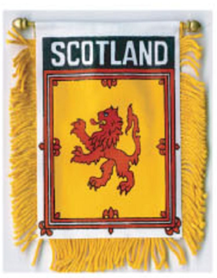 SCOTLAND LION  MINI BANNER FLAG 4 x 6\