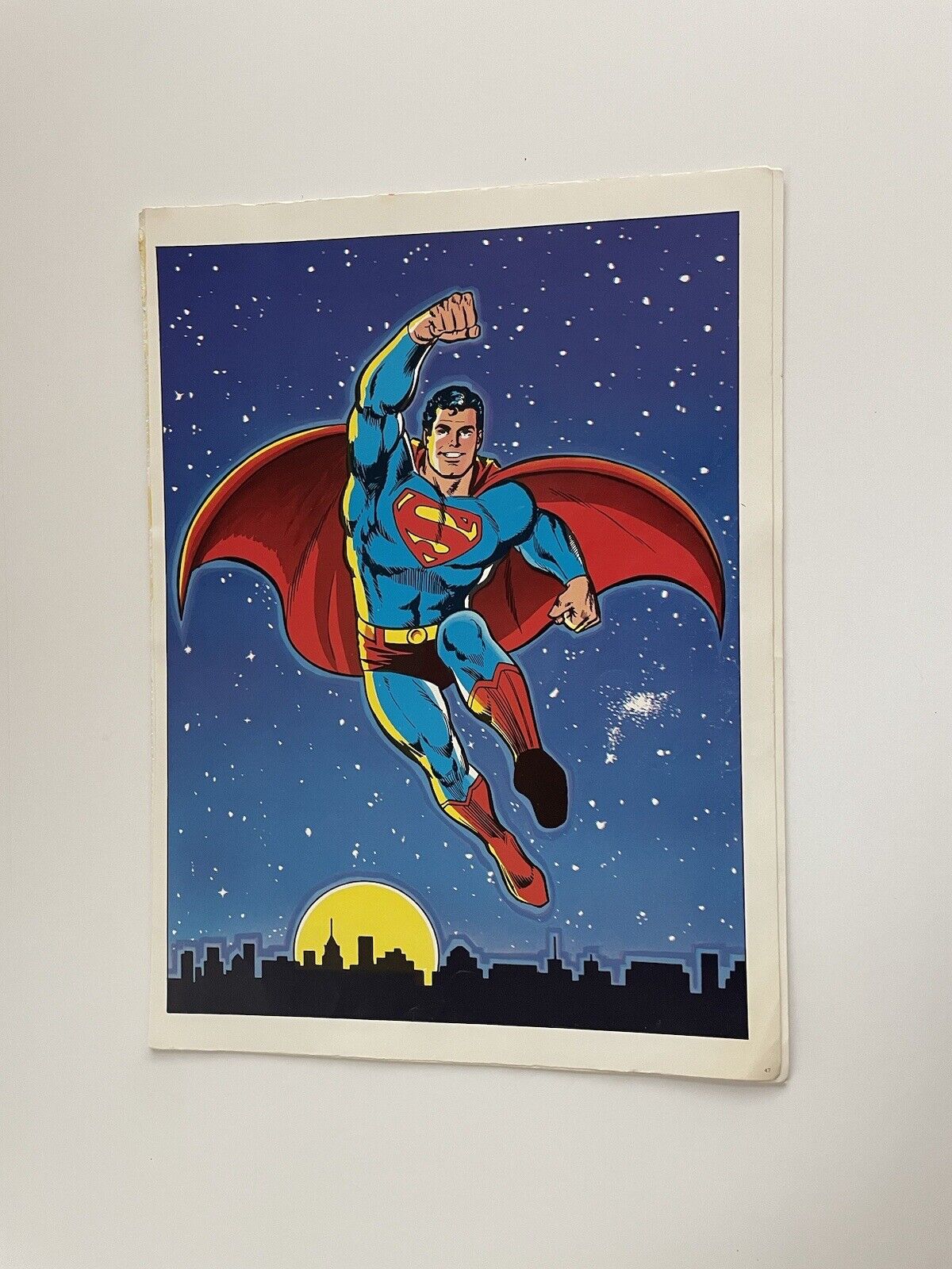 VINTAGE ORIGINAL 1978 DC COMICS SUPERMAN POSTER PIN UP NEW.