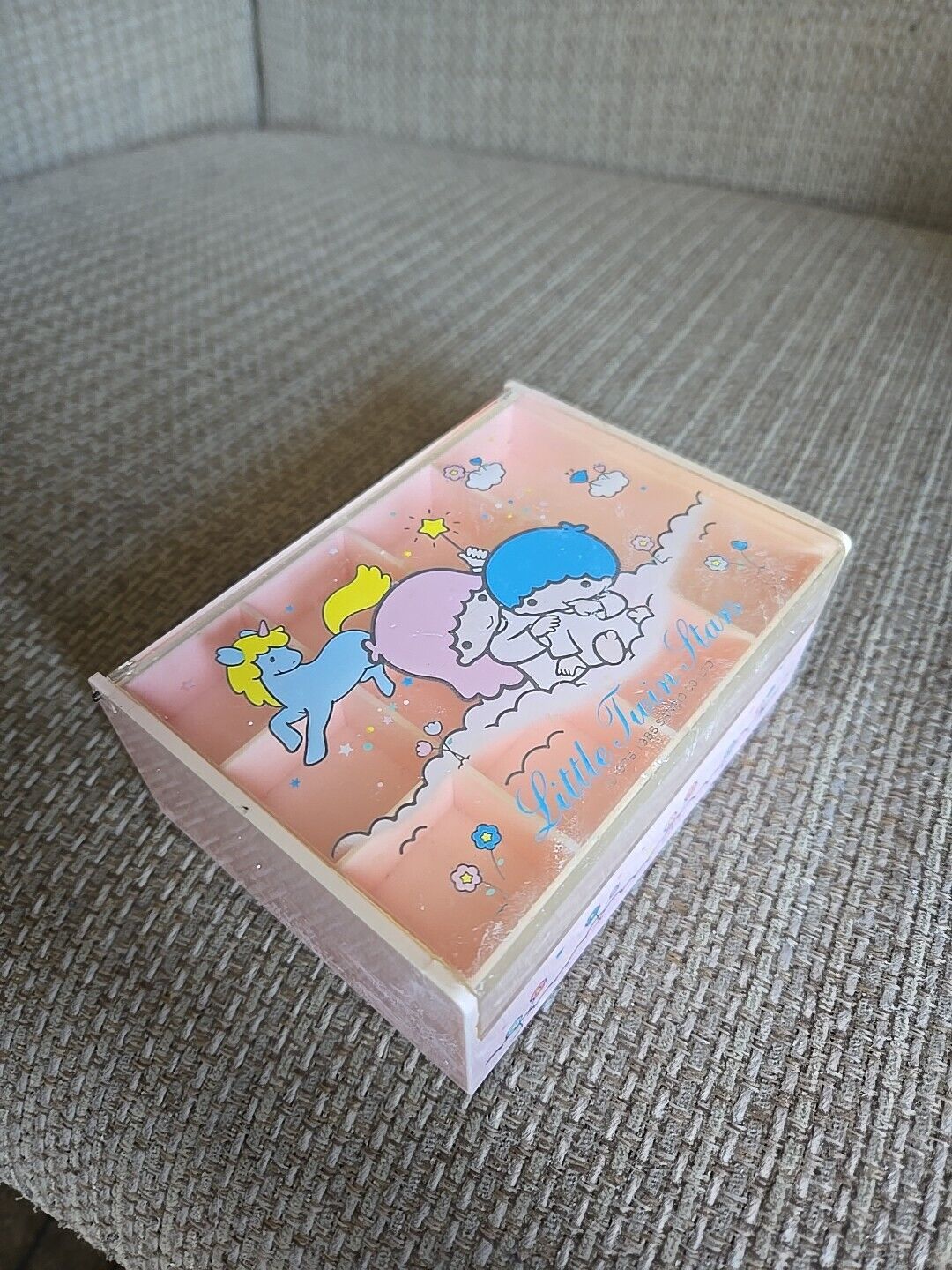 Sanrio Little Twin Stars Pink Jewelry Trinket Box Made In Japan 1980’s Vintage