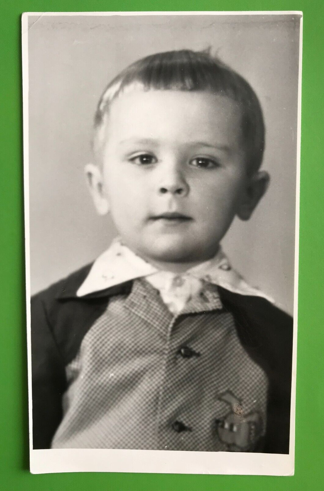 Portrait of a Beautiful Little Boy Pretty Attractive Kid Child Old Vintage Photo