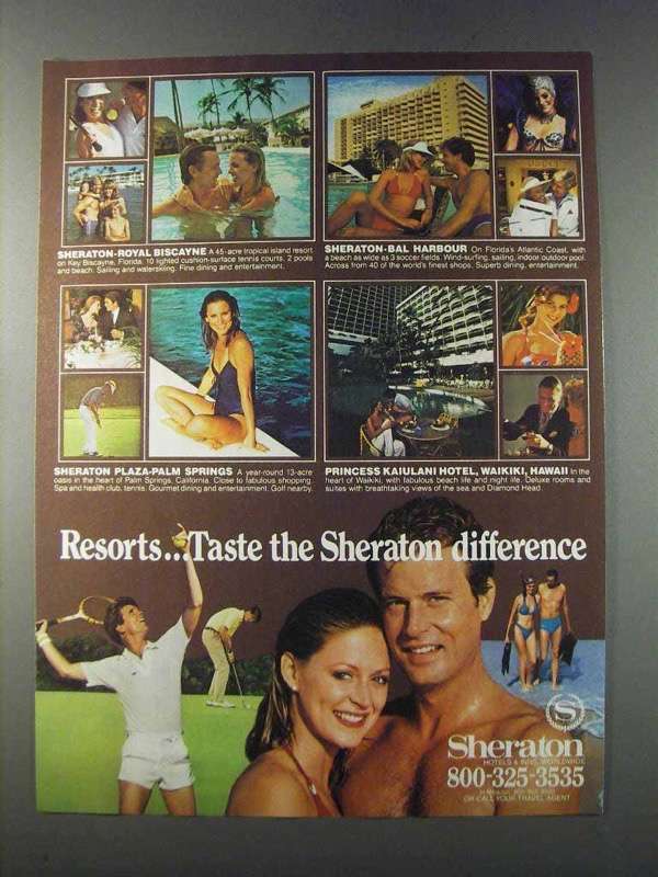 1981 Sheraton Hotels Ad - Taste the Difference