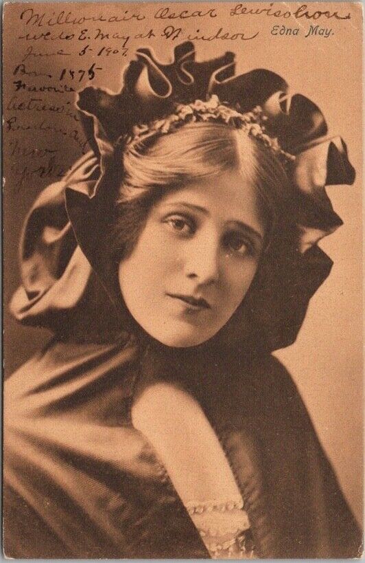 Vintage Actress EDNA MAY Postcard American Stage Actress & Singer / Dated 1907