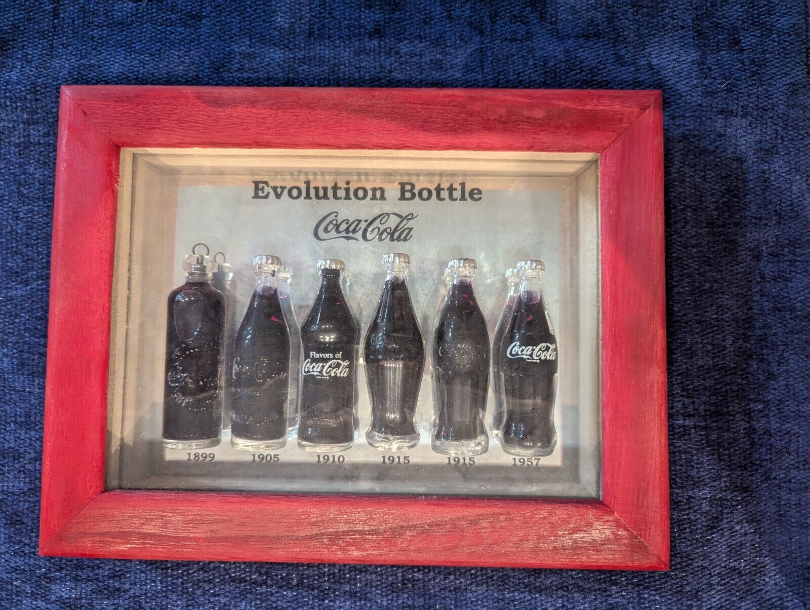 Coca-Cola Miniature Bottle Evolution Set (Specchio 1037) 1899-1957, Framed, Box