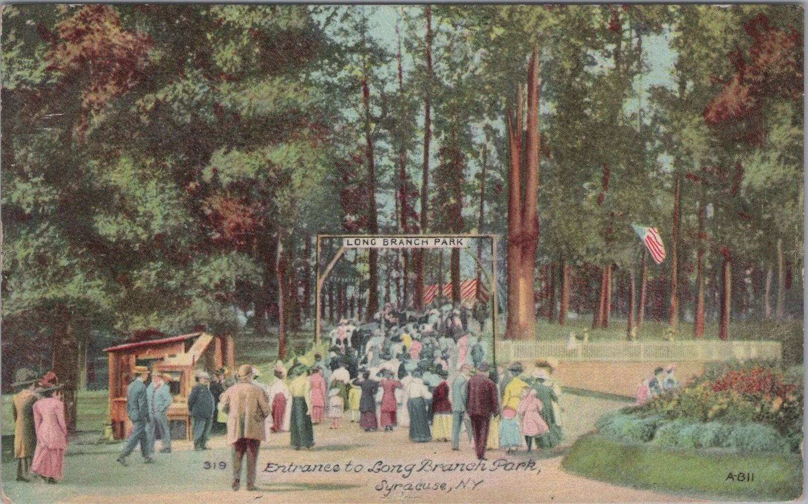 Long Branch Park Syracuse New York 1912 Postcard