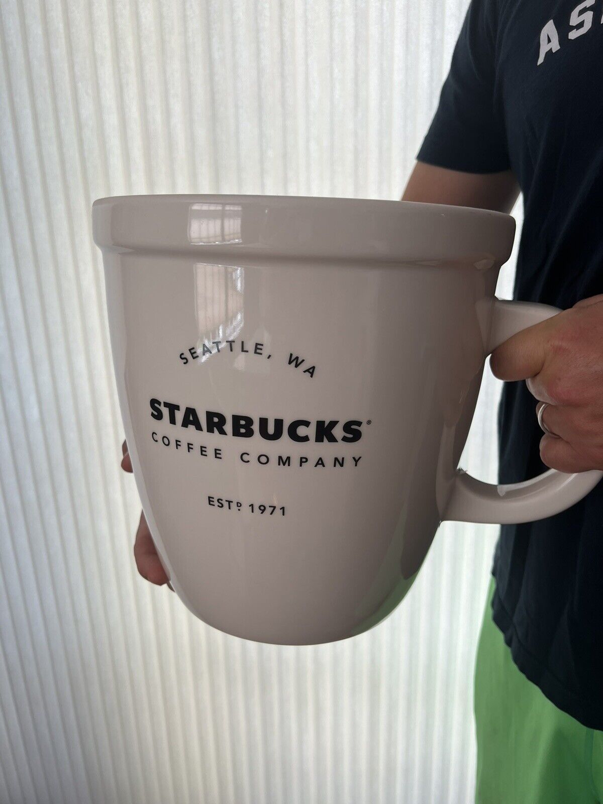 Starbucks Giant Abbey Classic Ceramic Mug  138 oz (1 Gallon) Limited Ed. 2016