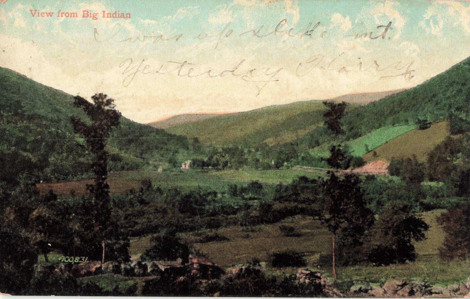 Big Indian NY New York, Scenic View, Hills, Vintage Postcard