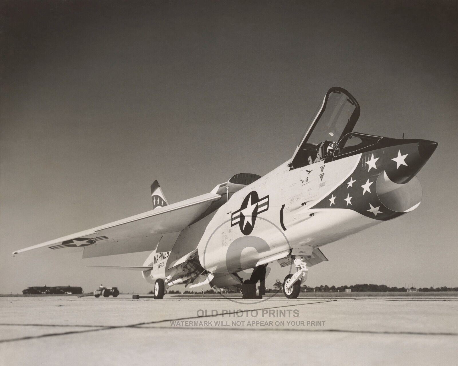 F-8 Crusader All Weather Fighter Aircraft 1958 Photo US Marine Corp  8X10 Print