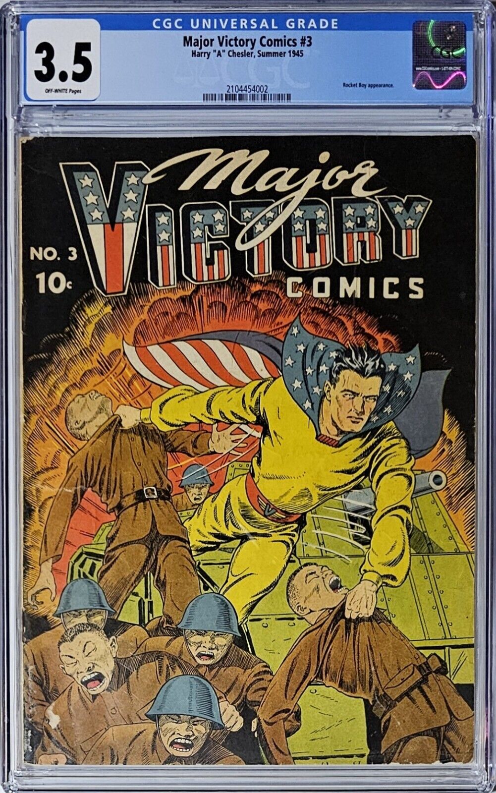 Major Victory Comics #3 CGC 3.5 Harry \