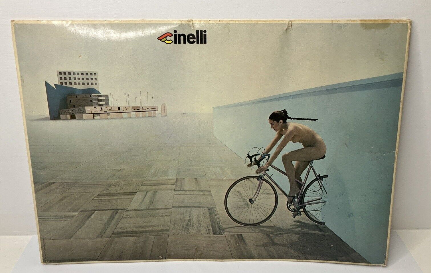 Vintage Cinelli Poster Iconic Nude Sophisticated Lady Thick Standup Advertisment