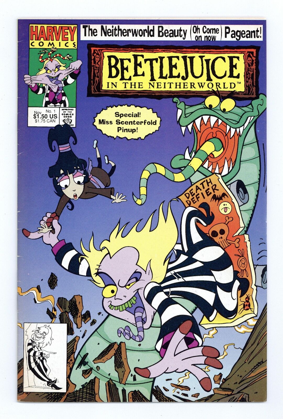 Beetlejuice in the Netherworld #1 VG 4.0 1991 Low Grade