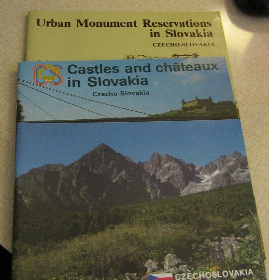 Czechoslovakia Slovakia Mountains Castles Chateaux Architecture Lot of 3 Booklet