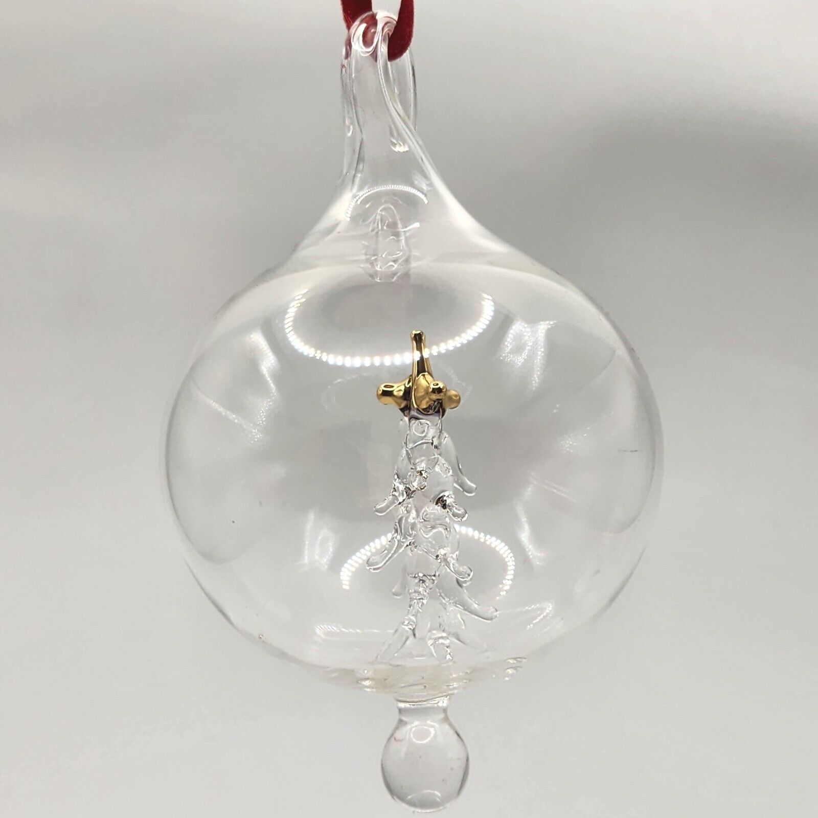 Studio Art Glass Christmas Ornament Christmas Tree Hand Blown 4\