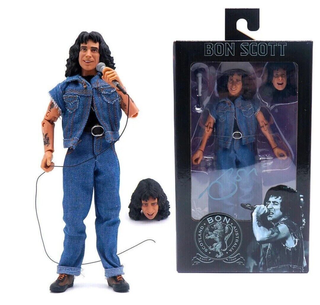 AC/DC Bon Scott Highway To Hell 20cm NECA Clothed Action Figure Rock Star Singer