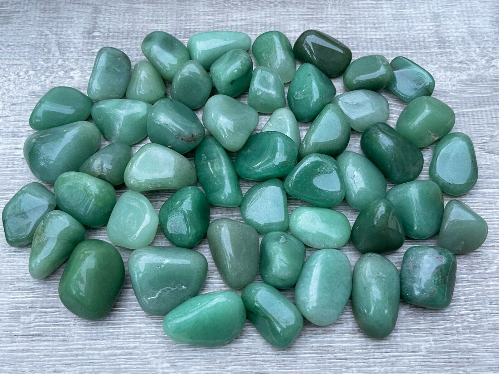 Green Aventurine Tumbled Stones, 0.75\