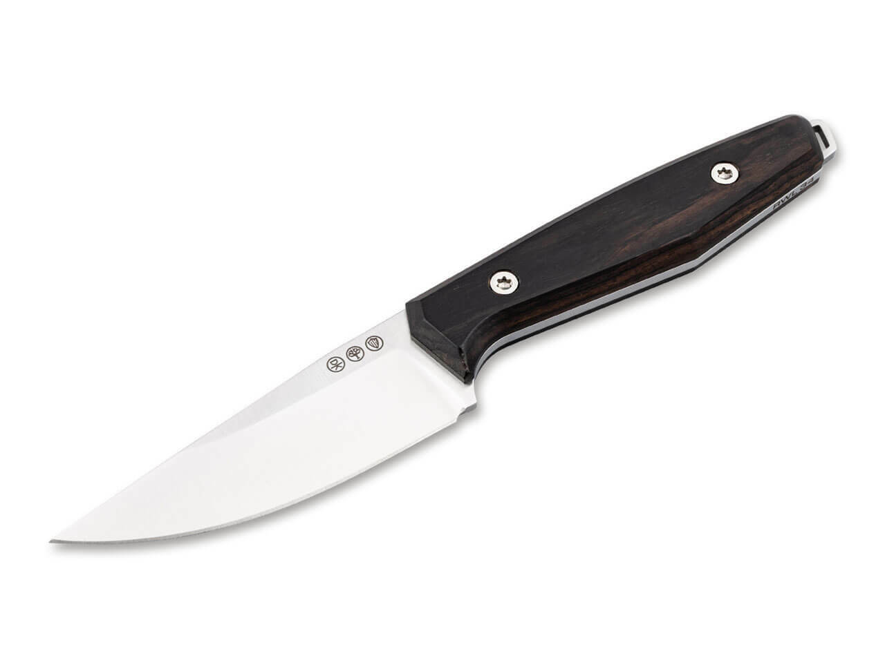 Boker Daily AK1 Fixed Blade Knife Brown Grenadill Wood Handle RWL34 125502
