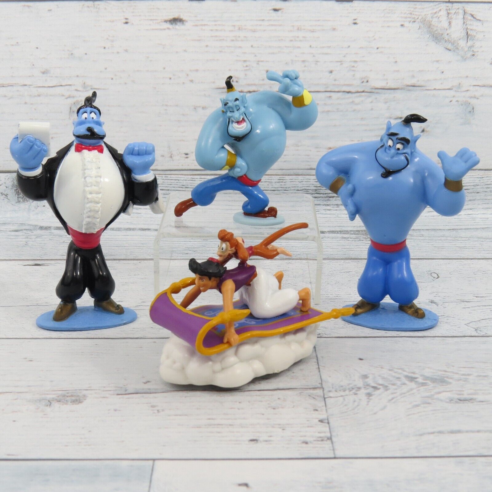 Lot of 4 Vintage 90\'s Disney\'s Aladdin Applause Mattel PVC Figurine Cake Toppers