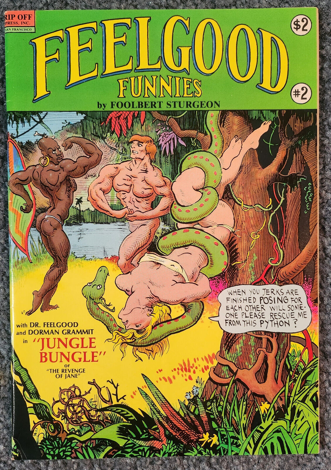 Feelgood Funnies #2 1984 Foolbert Sturgeon Rip Off Press Underground Comic - NM-