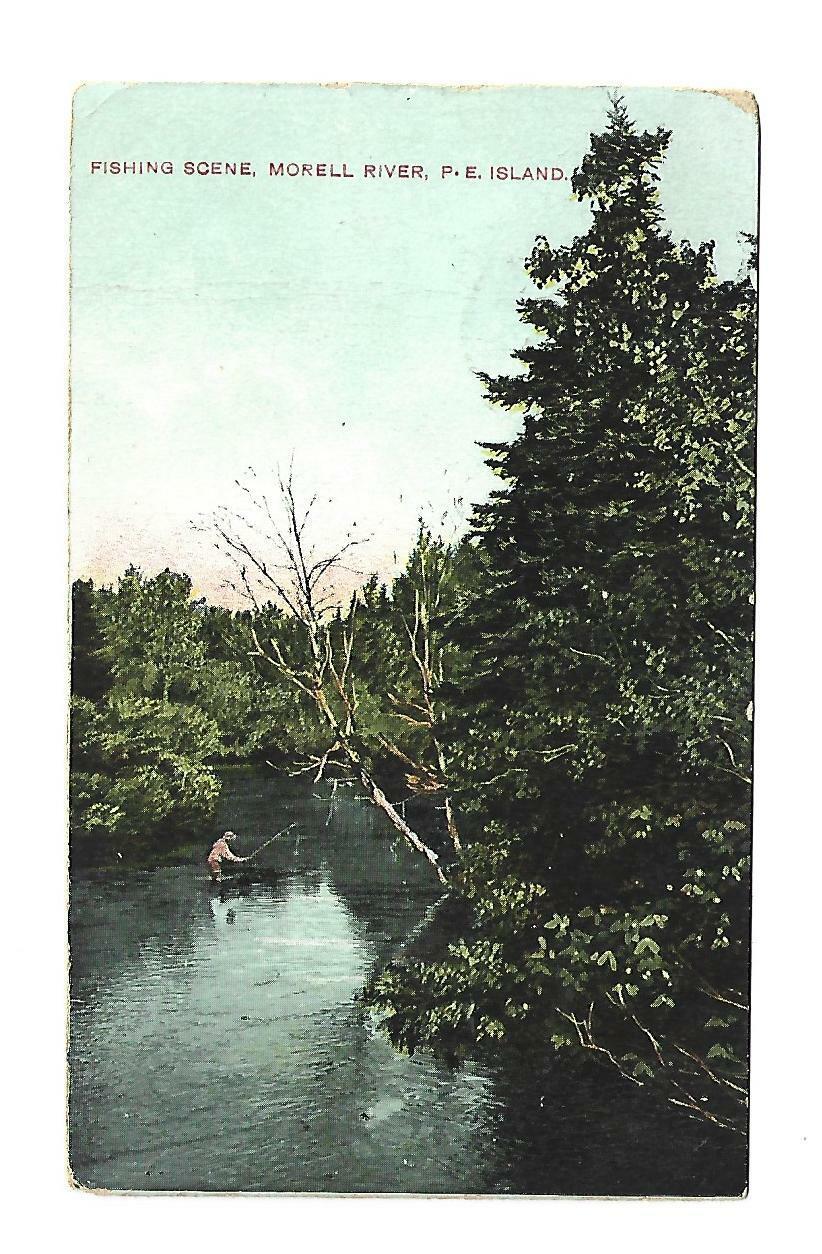 Prince Edward Island - Fishing Scene, Morell River 1907 Postcard