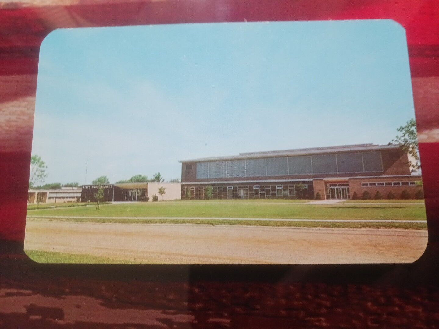 a Vintage 1960s Postcard NILES Michigan New Senior High School Bldg Built 1956