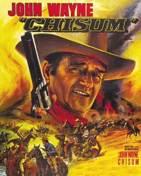 Western Film CHISUM  Glossy 8x10 Photo JOHN WAYNE Print Cowboy Movie Poster