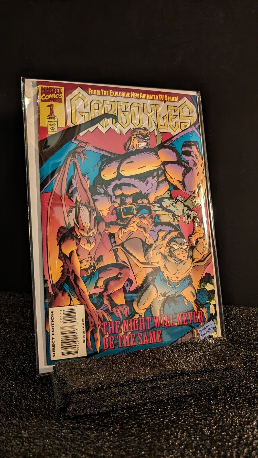 Gargoyles Marvel Comics #1 1995 Dynamite Comics #1 Dan Jurgens Midtown B&W Cover