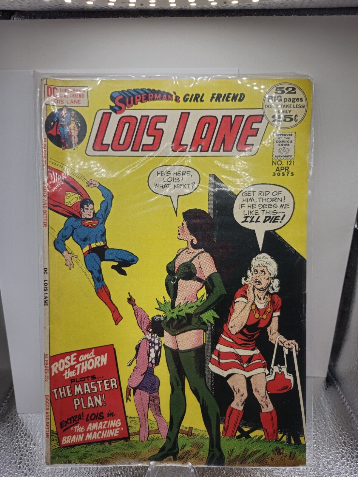 SUPERMAN\'S GIRLFRIEND LOIS LANE #121 BOB OKSNER ROSE & THORN COVER 1972 DC comic