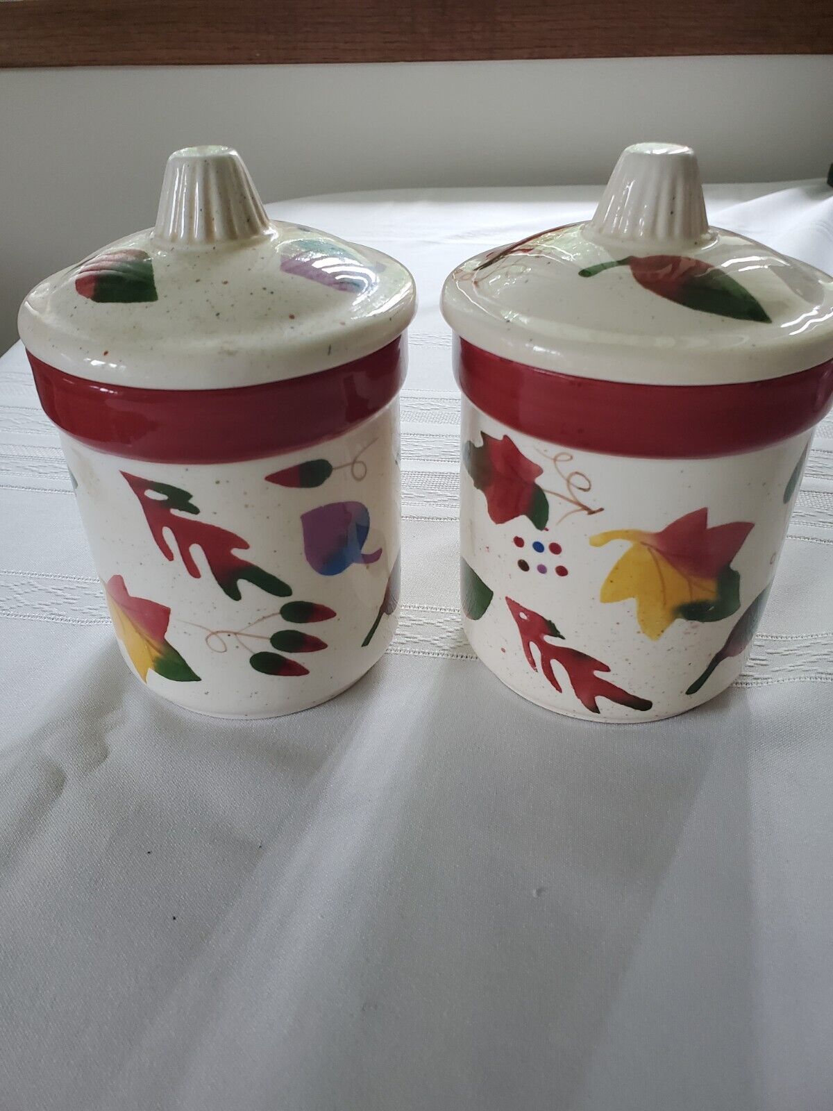 Set of two Hallmark Autumn Design Candle Jars - No Candles