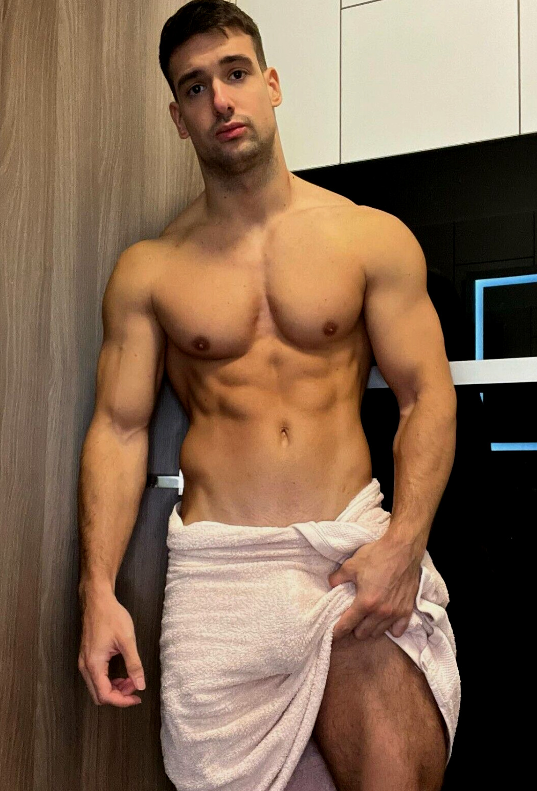 Shirtless Male Beefcake Muscular Towel Shower Jock Hunk Man PHOTO 4X6 H647
