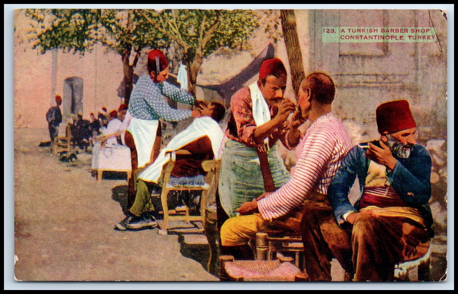 Postcard 123. A Turkish Barber Shopconstantinople. Turkey   C74