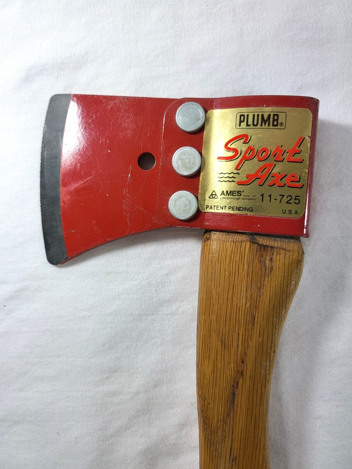 Vintage Plumb Ames Sport Axe Hatchet + Leather Sheath - New Old Stock