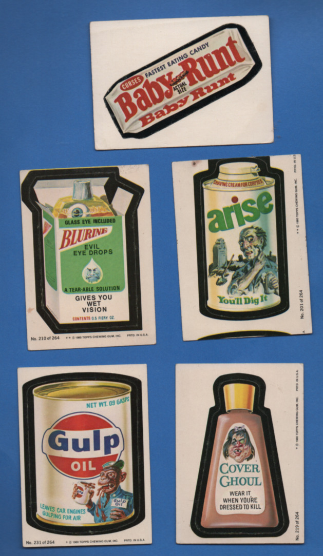 5-1979 TOPPS WACKY PACKAGES STICKER CARDS  ..