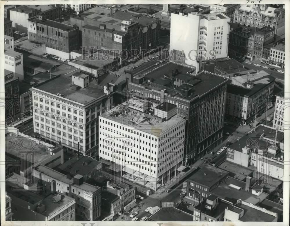 1952 Press Photo Aerial view of downtown Syracuse with new buildings - syo00159