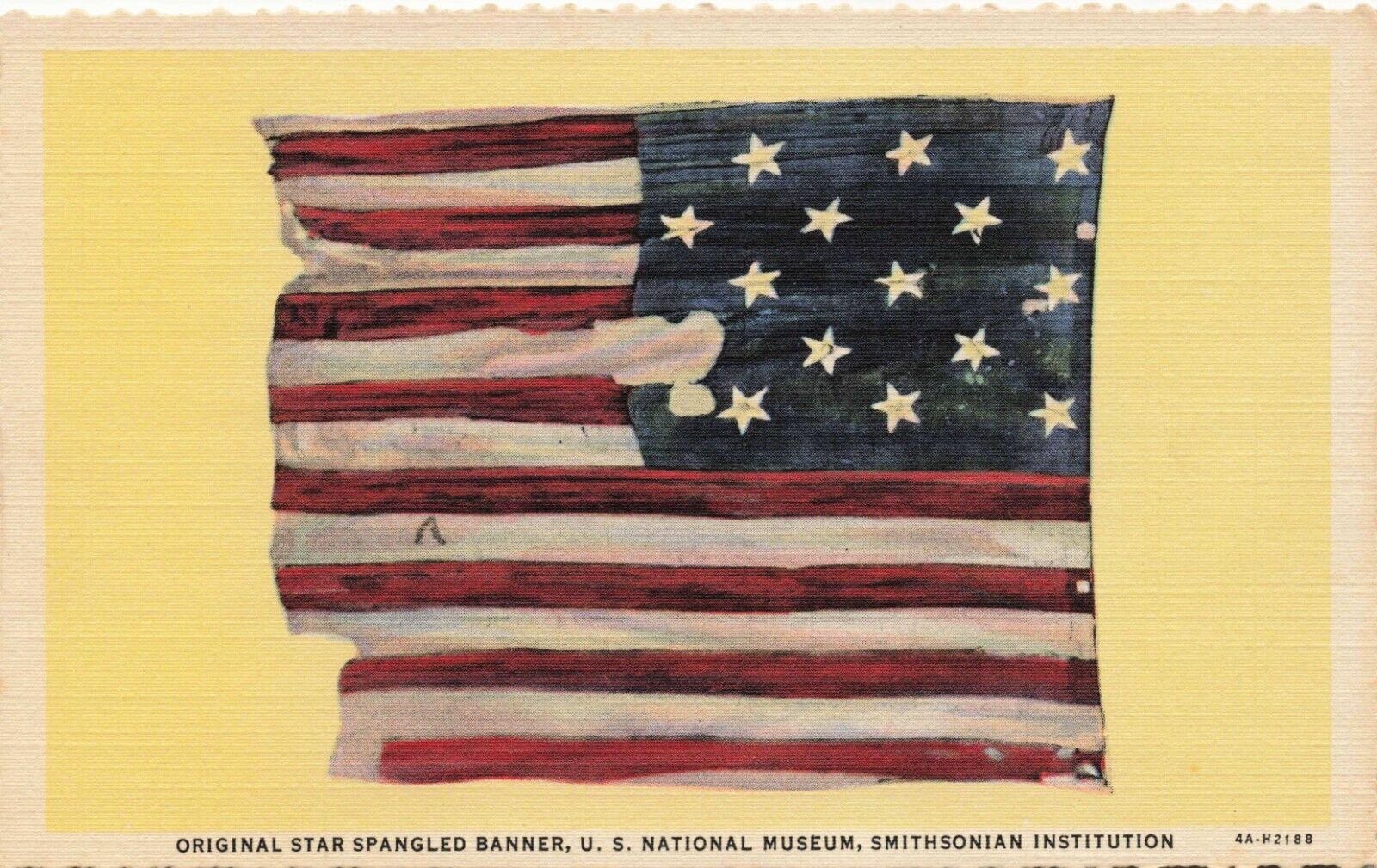 Postcard Original Star Spangled Banner Smithsonian Institution Washington DC