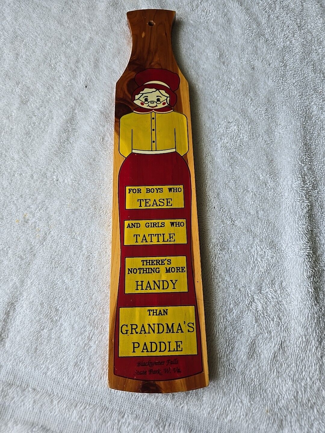 Grandma’s Paddle Naughty Discipline Wooden  Amish Country Motel Bird In Hand