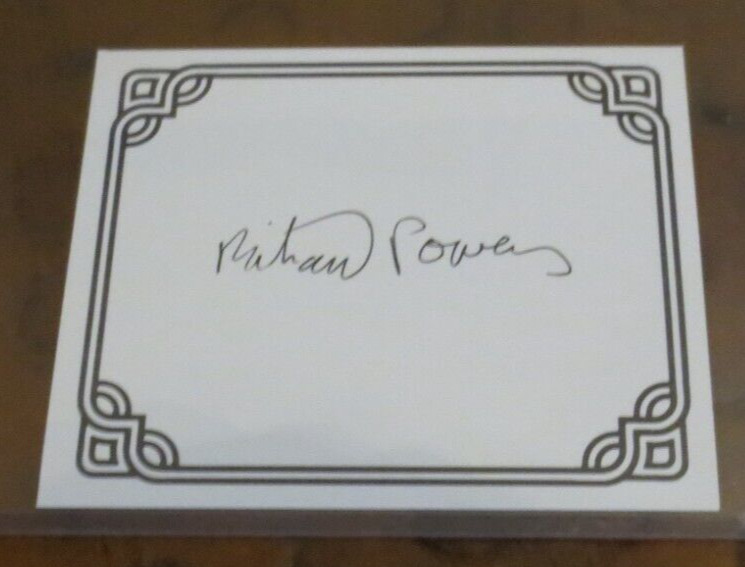 Richard Powers writer autographed bookplate signed 2019 Pulitzer The Overstory