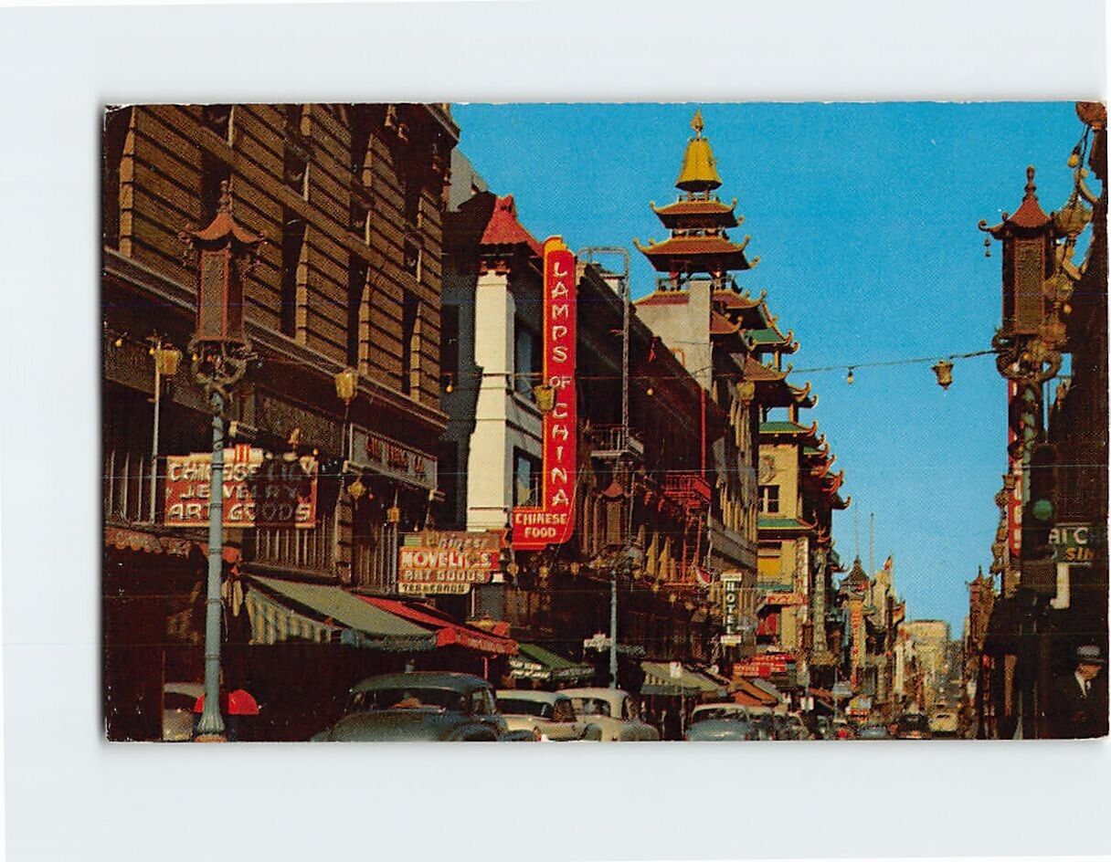 Postcard Grant Avenue Chinatown San Francisco California USA