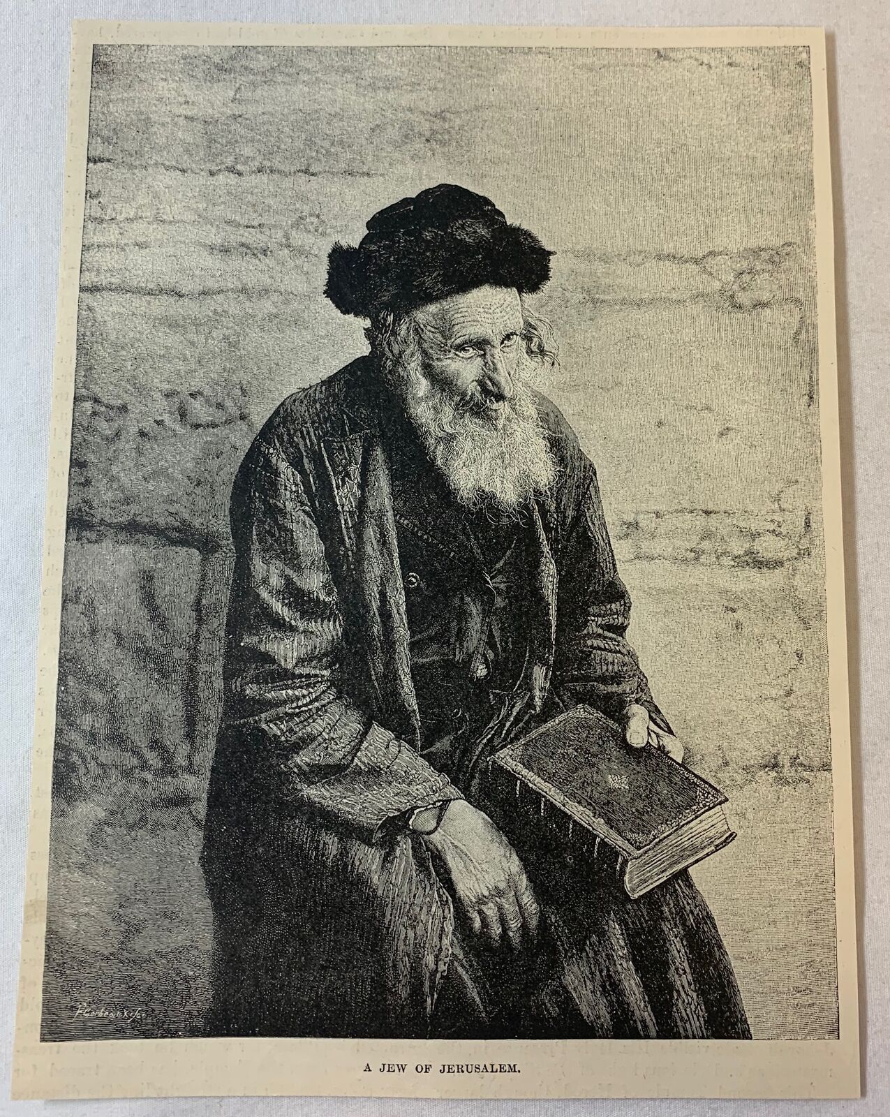 1895 magazine engraving - A JEW OF JERUSALEM