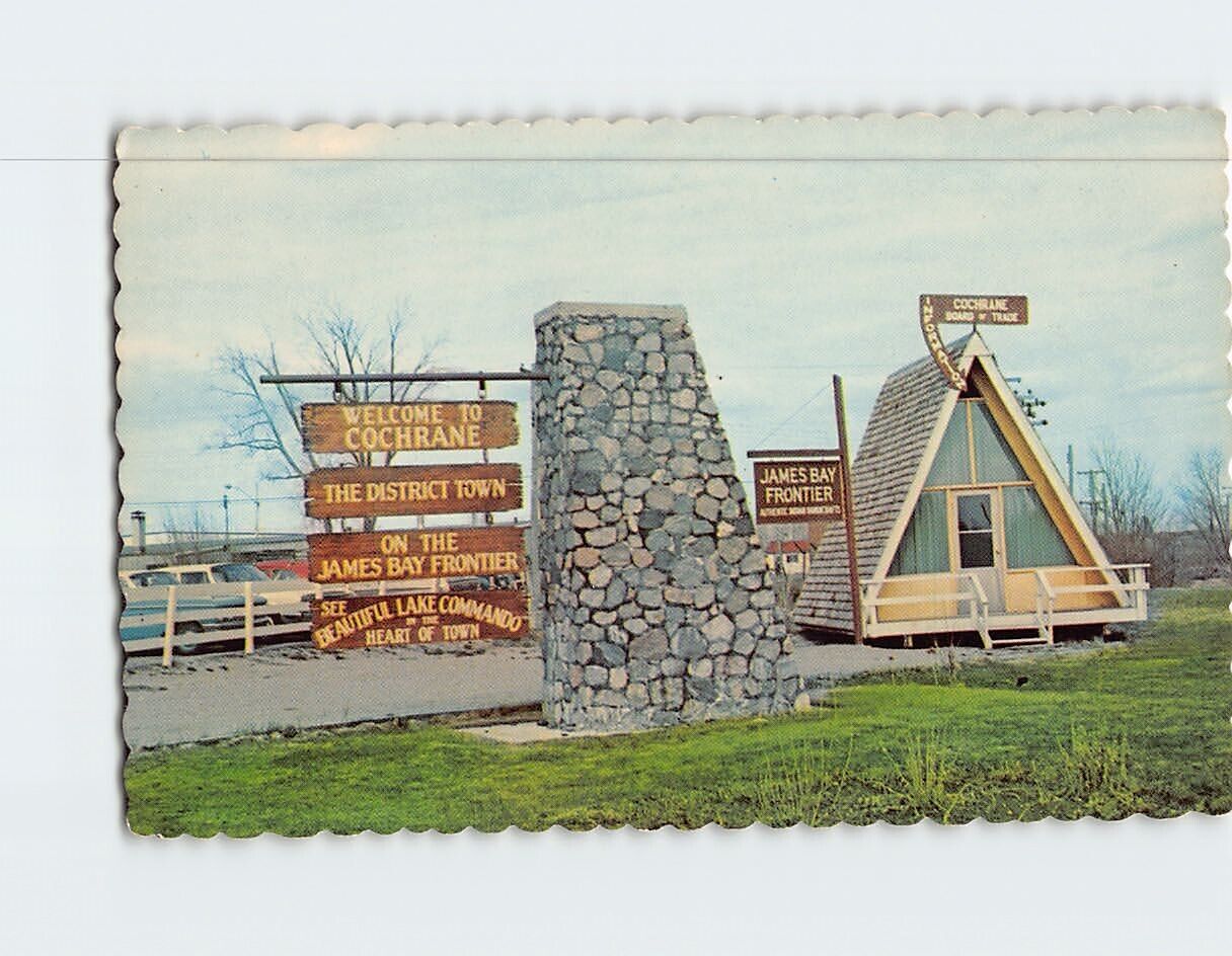 Postcard Information Hut & Pylon Cochrane Ontario Canada