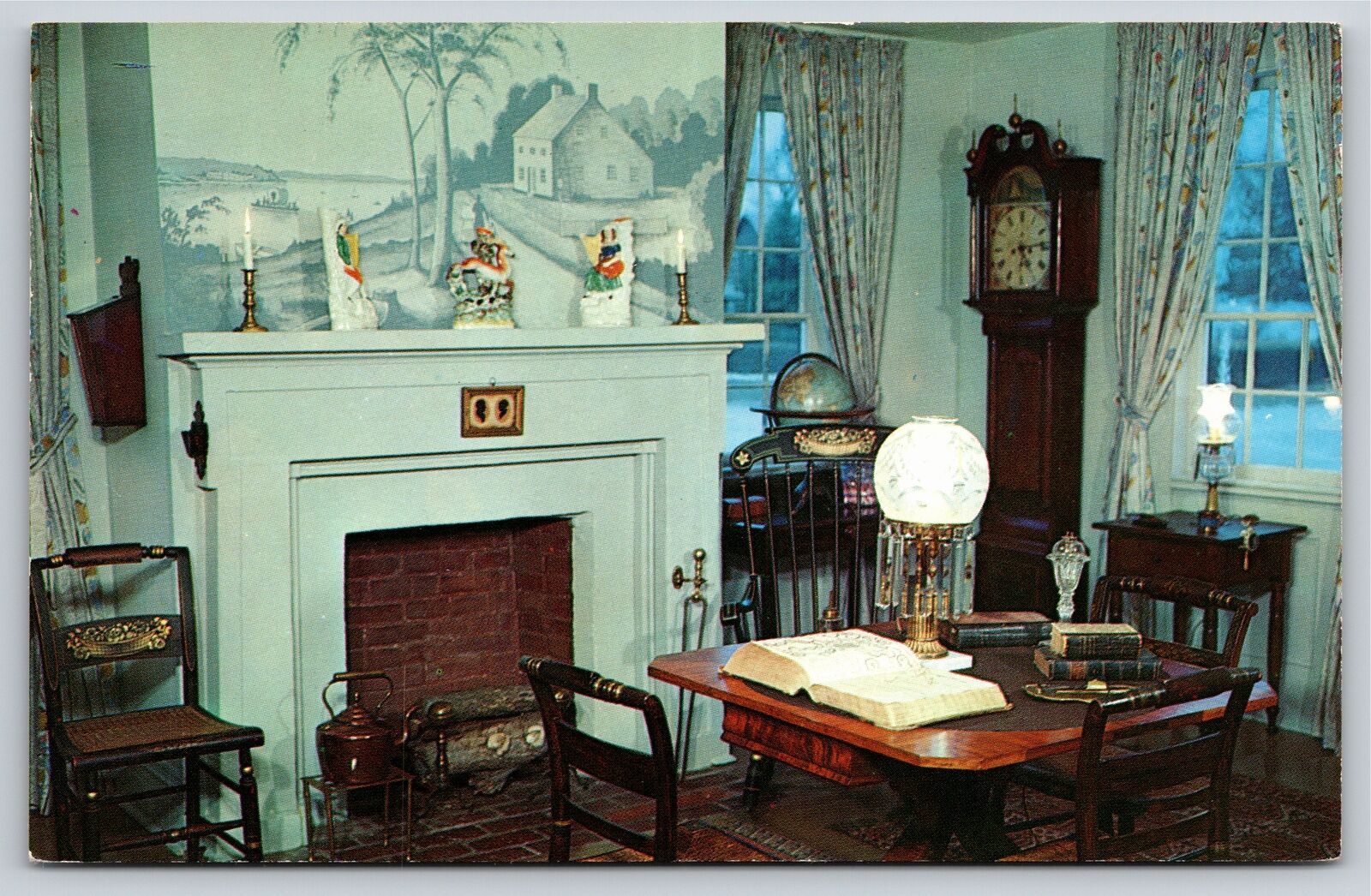 Interior~Joseph Smith Mansion House Nauvoo Illinois~Vintage Postcard