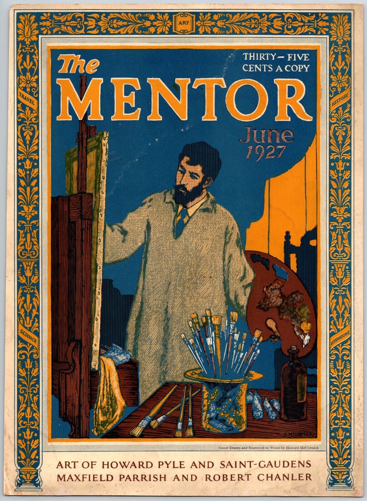 June 1927 The Mentor Magazine Cover Art Mixed Lot Maxfield Parrish, Schenker ...