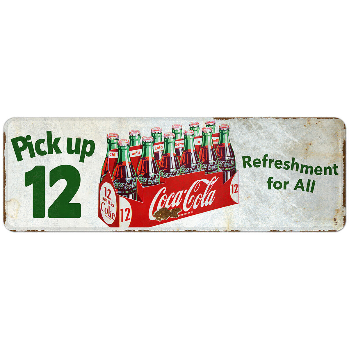 Pick Up 12 Refreshment For All Coke Decal Grunge 50s Style Officially Licensed 