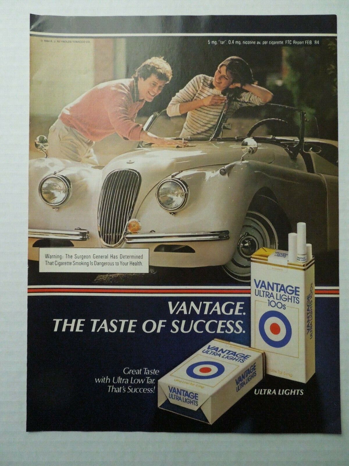 1984 VANTAGE Ultra Lights Cigarettes \