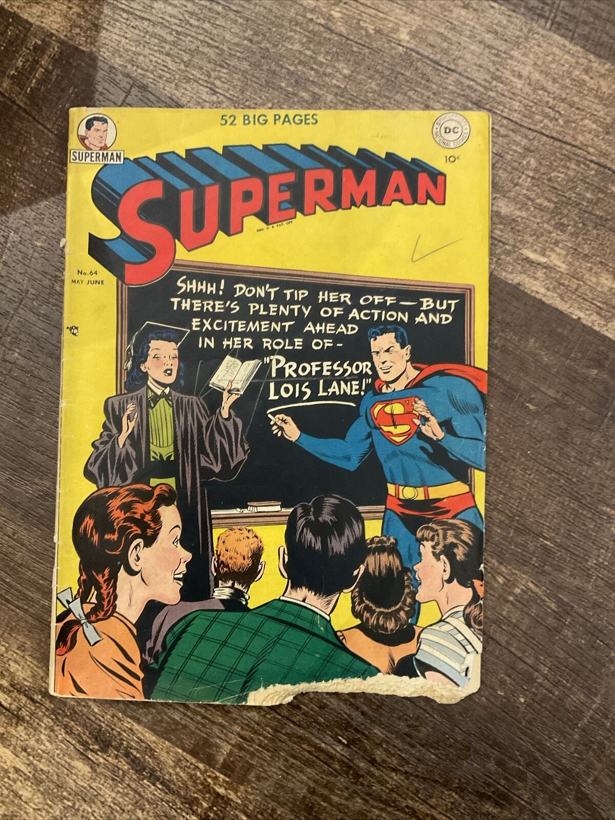DC Comics 1950 SUPERMAN #64 GOLDEN AGE ISSUE 10 CENT COVER PRICE PRANKSTER
